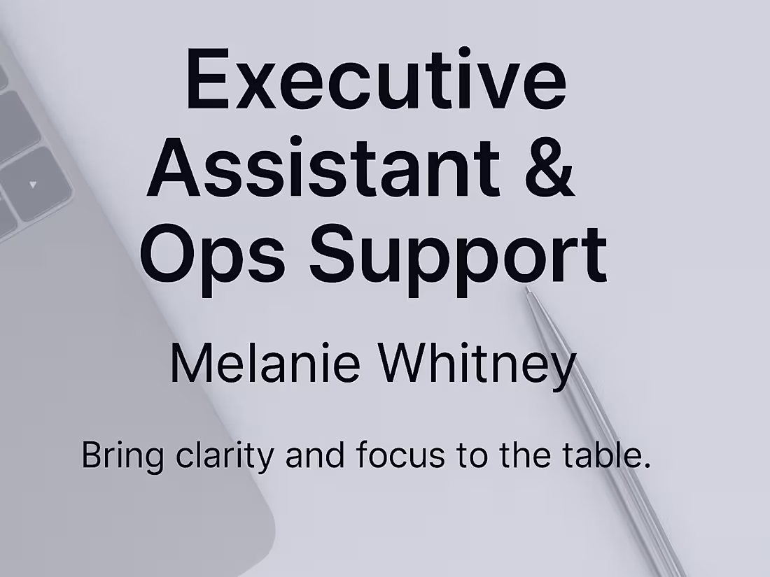 Cover image for Fractional Executive Assistant & Ops Support