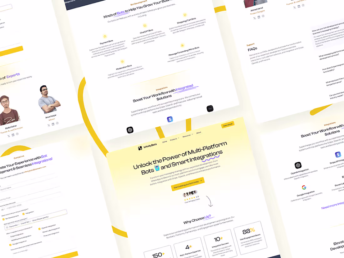 Cover image for Infinity Bots - Landing Page Design