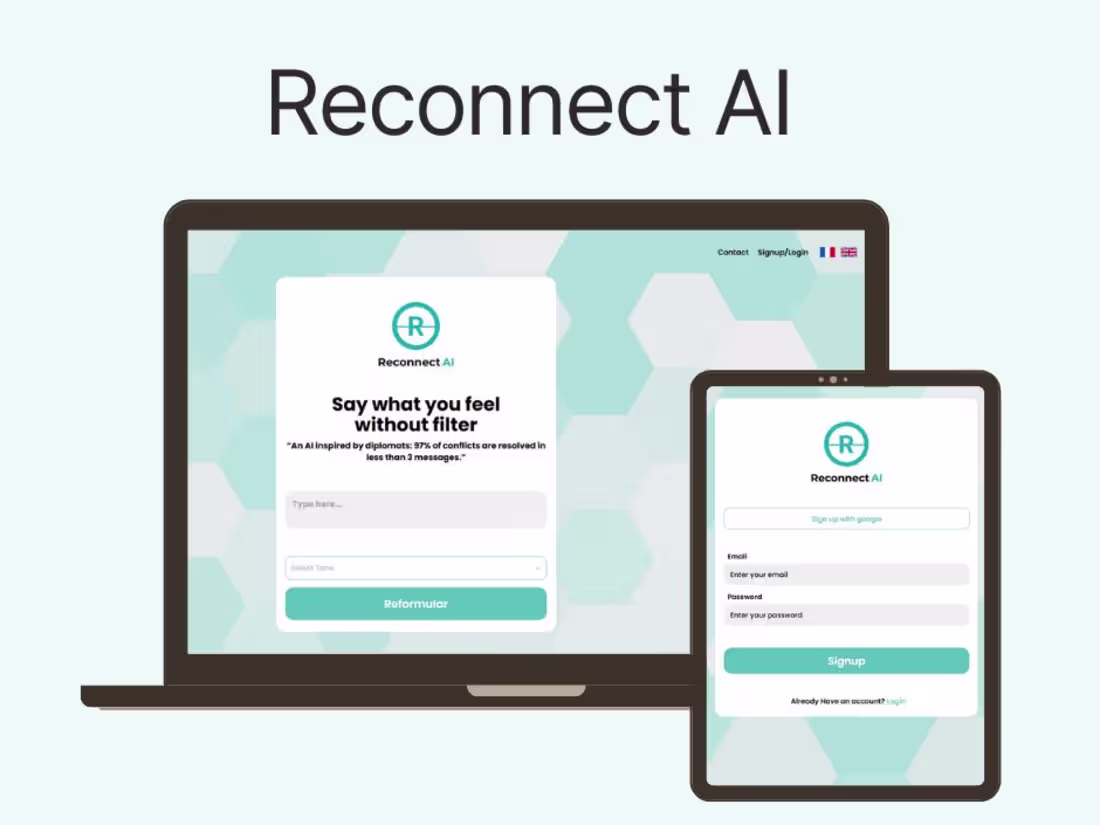 Cover image for Reconnect AI is a web