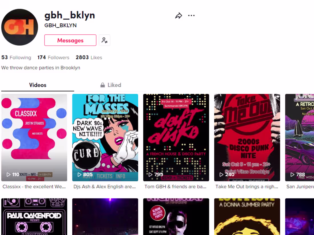 Cover image for GBH Events TikTok Management