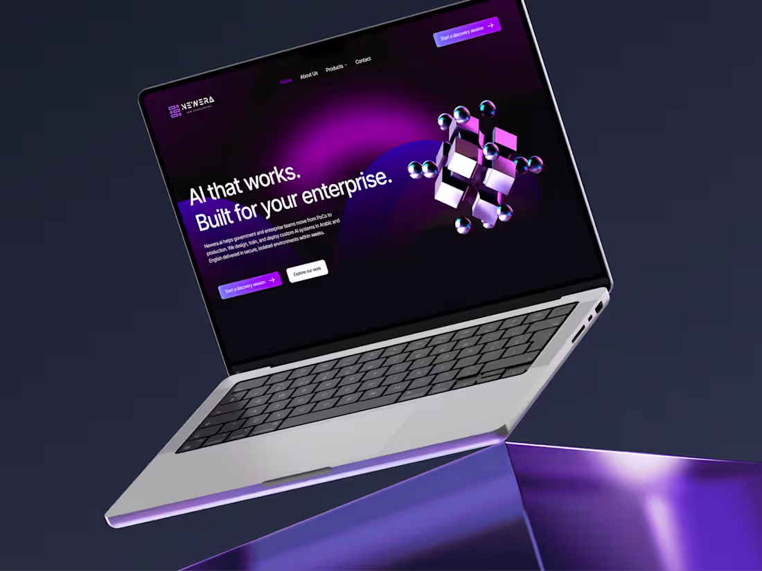 Cover image for NewEra: Business website for an AI technology company