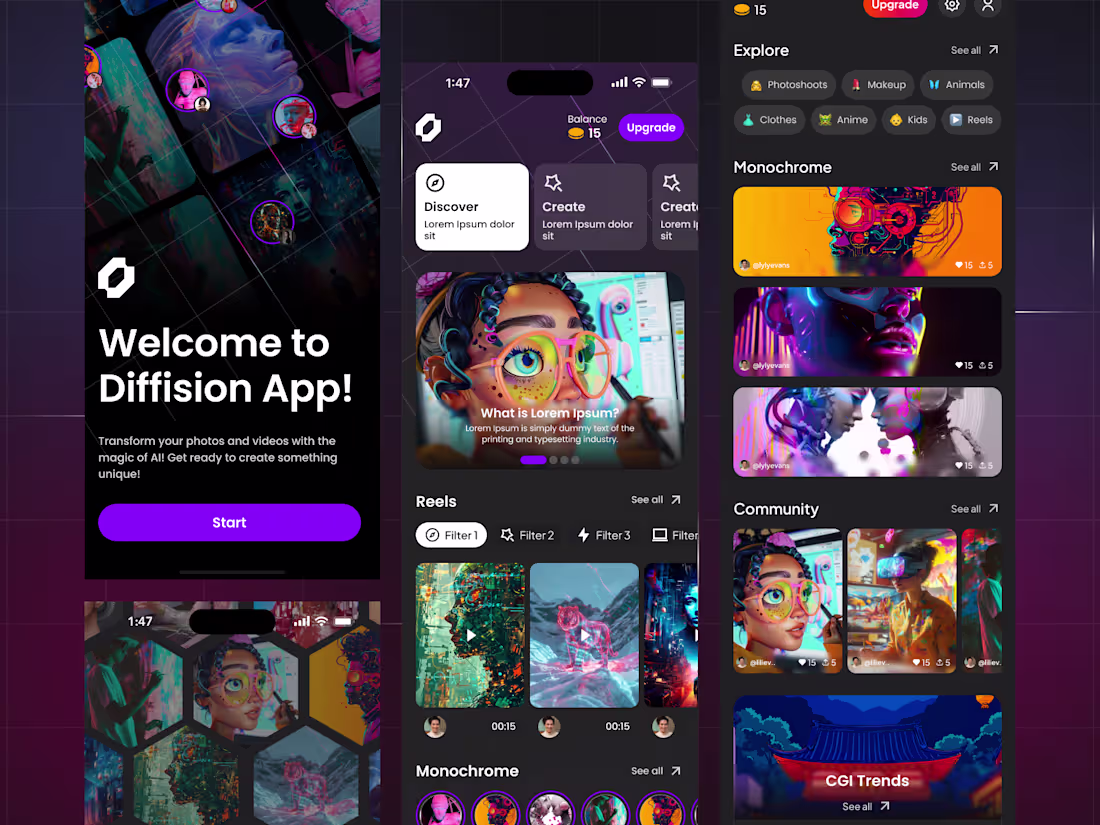 Cover image for Diffision – AI Art Generator App