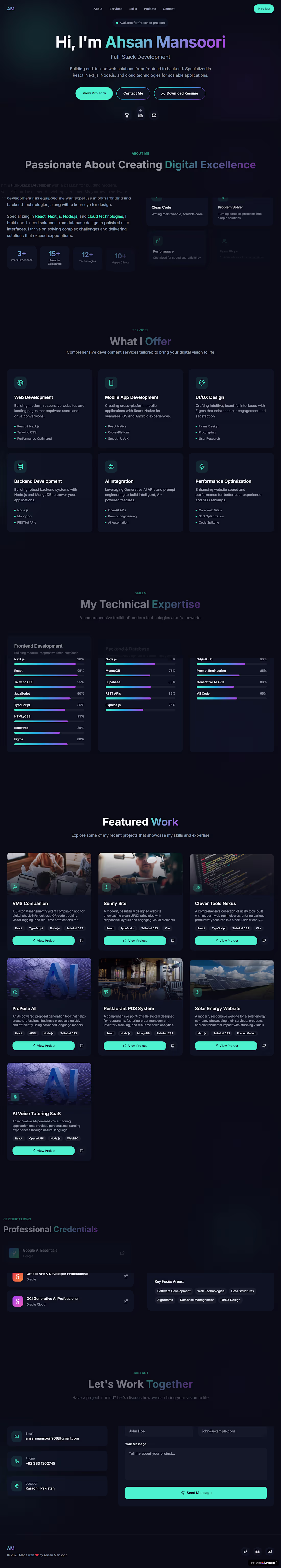 Cover image for Hi 👋 I’m Ahsan Mansoori, a Full-Stack Developer building sc...