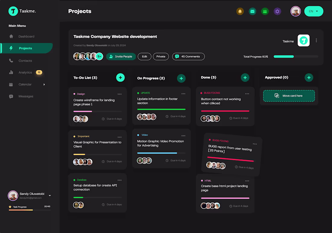 Cover image for Saas Dashboard Design Exploration