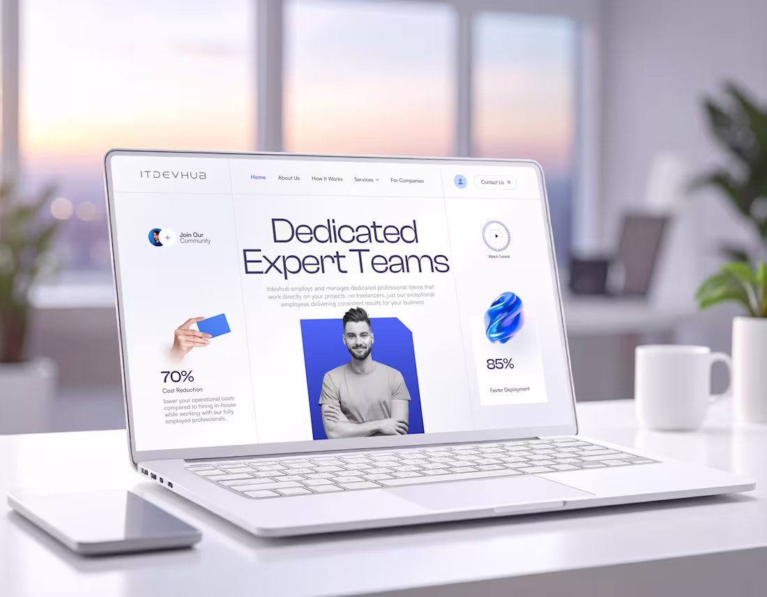 Cover image for ITDevHub - IT Service Website Design, UI/UX design