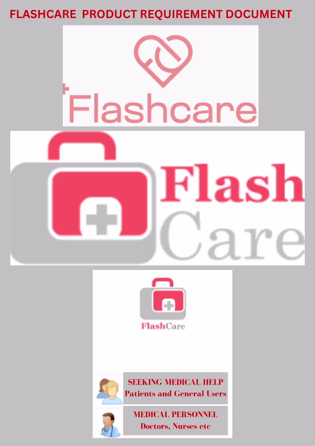 Cover image for  Product Requirement Doc, FlashCare Telemedicine App Development