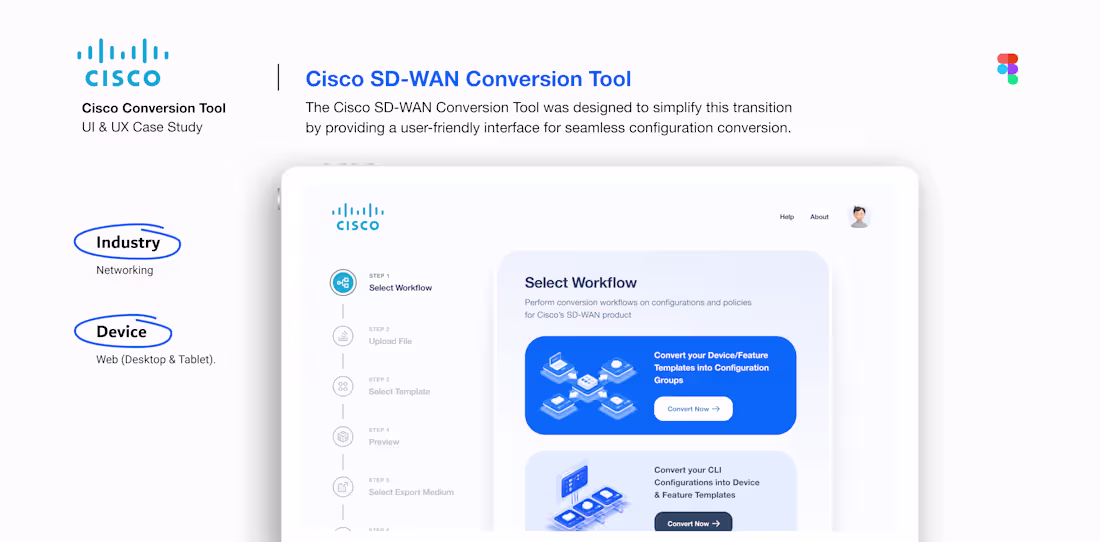 Cover image for Cisco SD-WAN Conversion Tool | A UI/UX Case Study