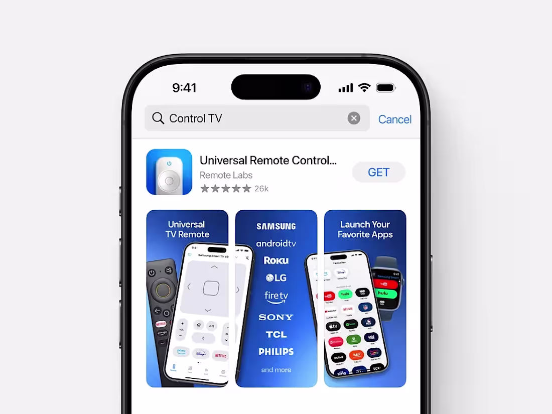 Cover image for Remote Control App Screenshots