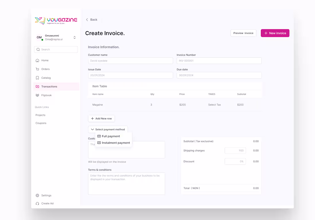 Cover image for Yougazine Flipbook Creator, Admin dashboard, User Dashboard.