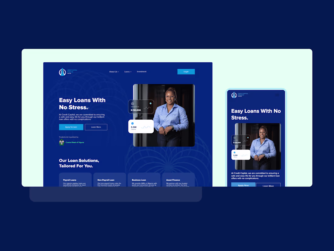 Cover image for Credit Capital Website Redesign