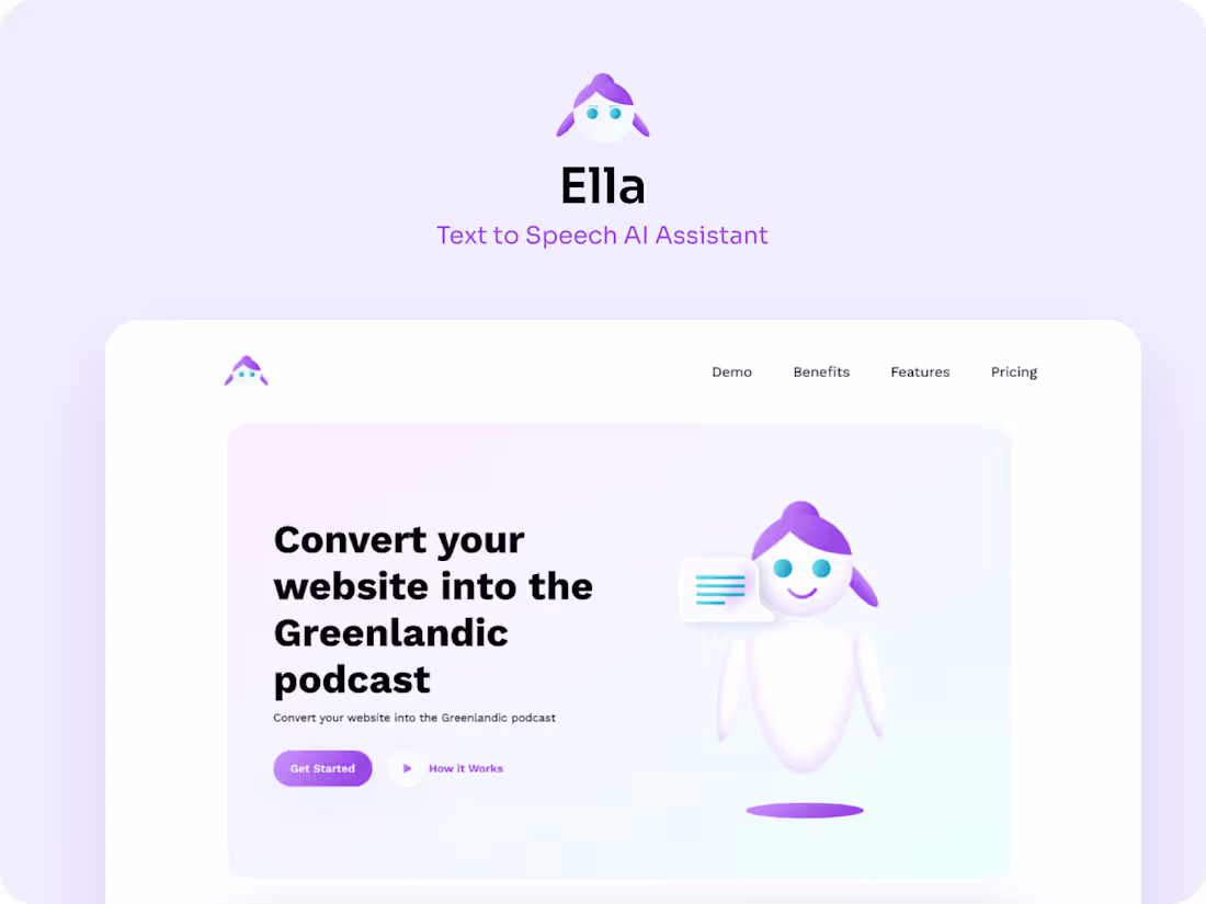 Cover image for Ella - Convert Website to Podcast