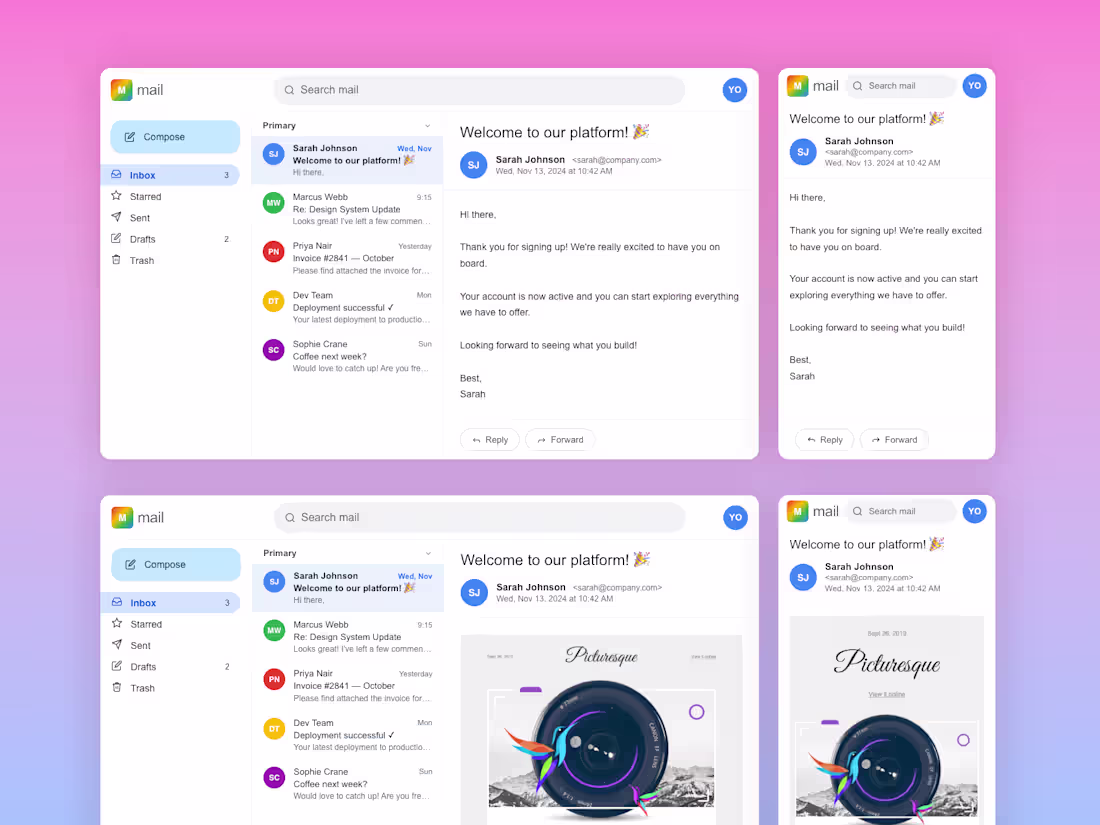 Cover image for MailView - Email Client Mockup