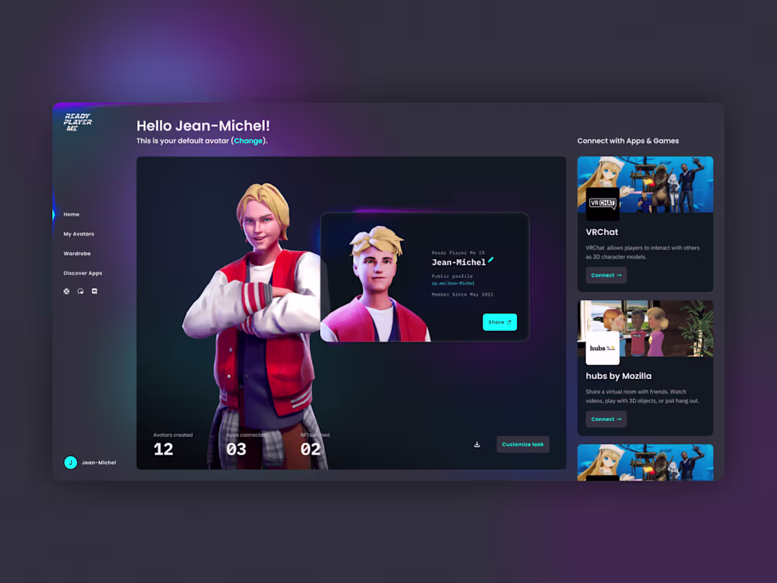 Cover image for Ready Player Me Hub