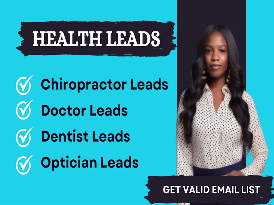 Cover image for I will create a list of doctors dentists chiropractors emails.