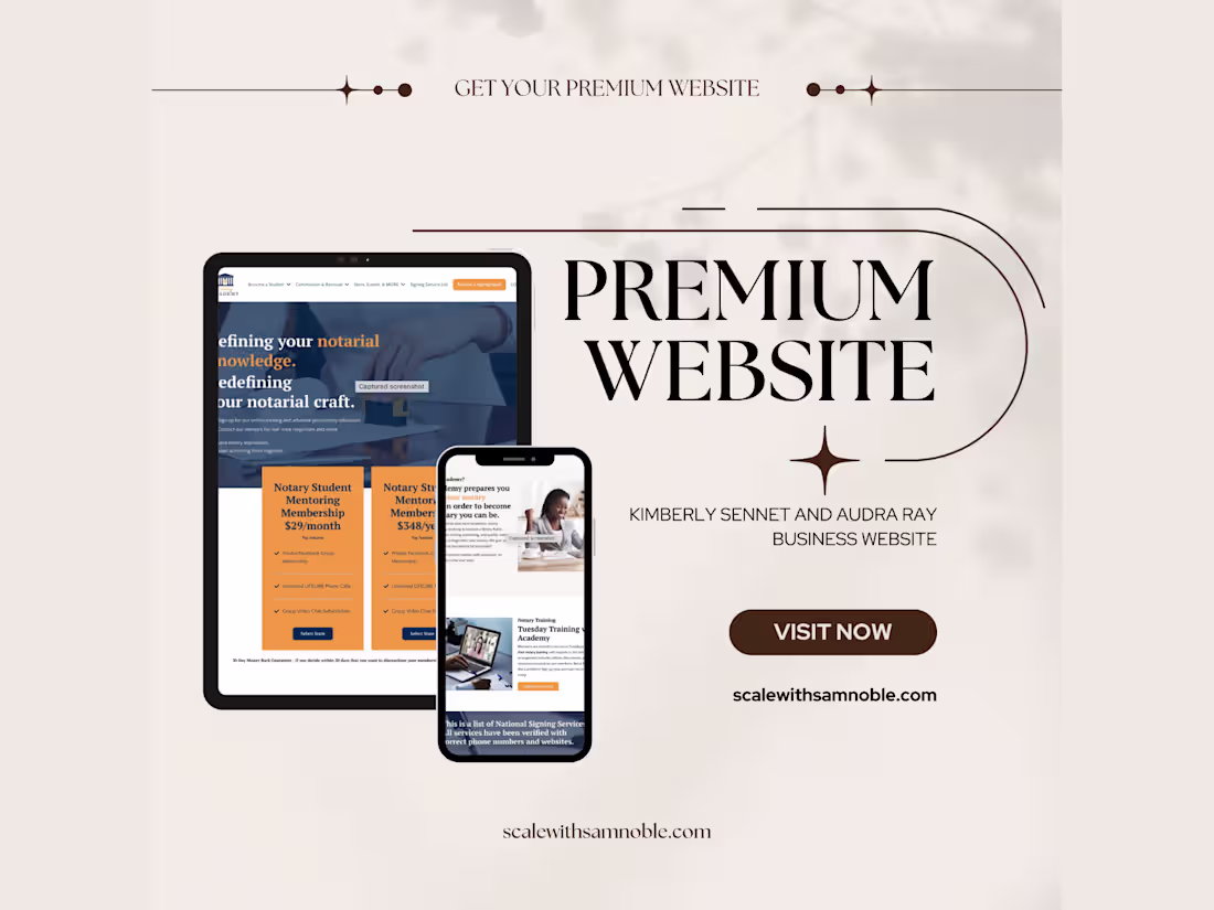 Cover image for Website Optimization for My Notary Academy