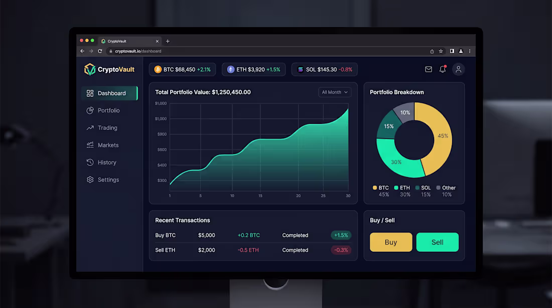 Cover image for CryptoVault
Crypto Portfolio Tracker
Real-time crypto dashboard
