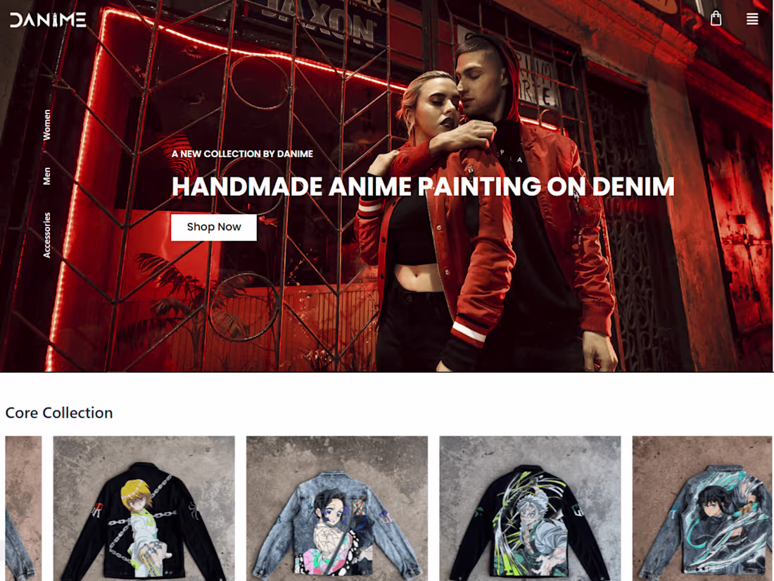 Cover image for DANIME eCommerce Landing Page
