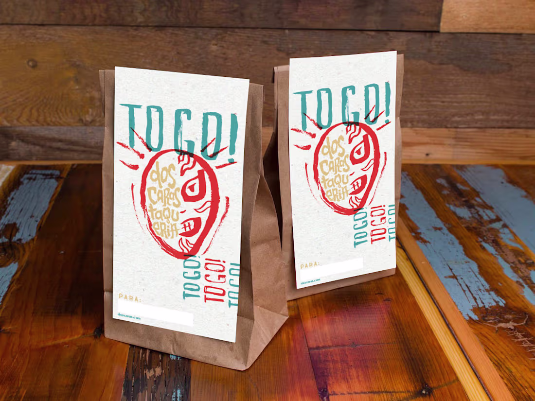 Cover image for Dos Caras Taqueria: Branding, Packaging + Icon Design