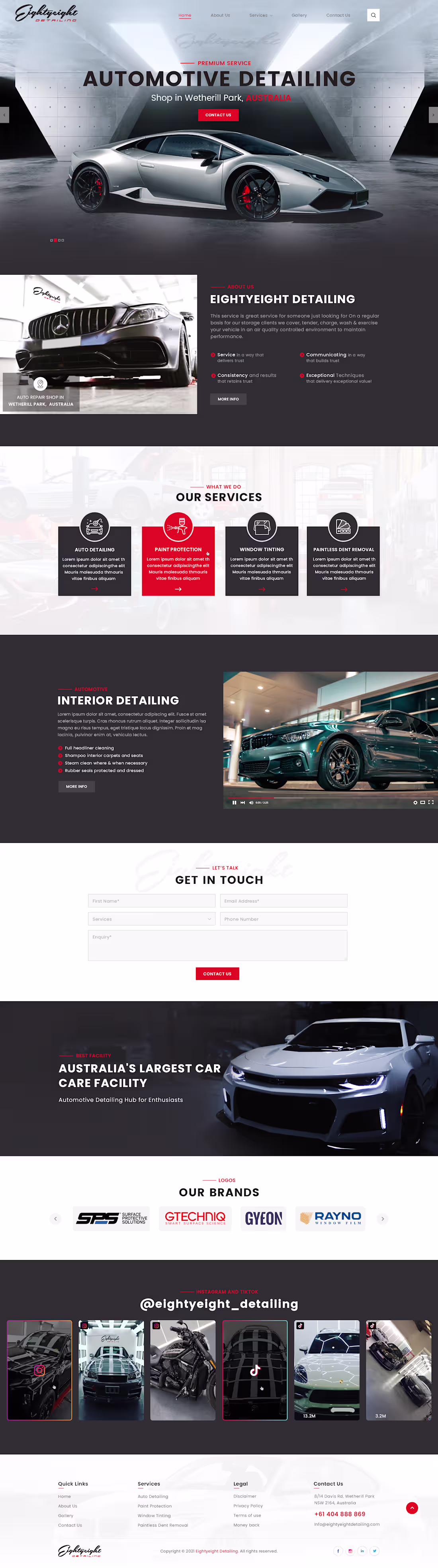 Cover image for Website Redesign for eightyeightdetailing