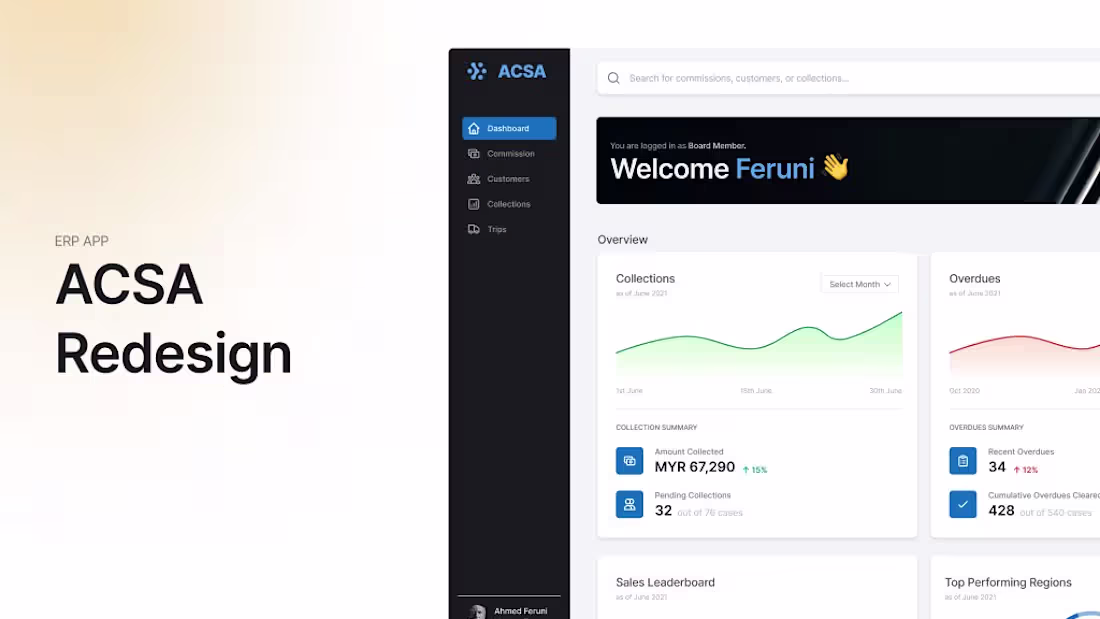 Cover image for ACSA Redesign - ERP Web App 