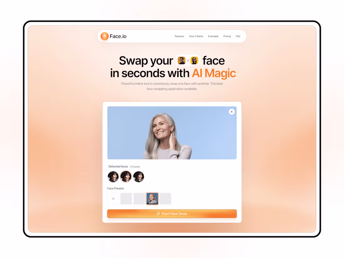 Cover image for Faceswwaper Website Design
