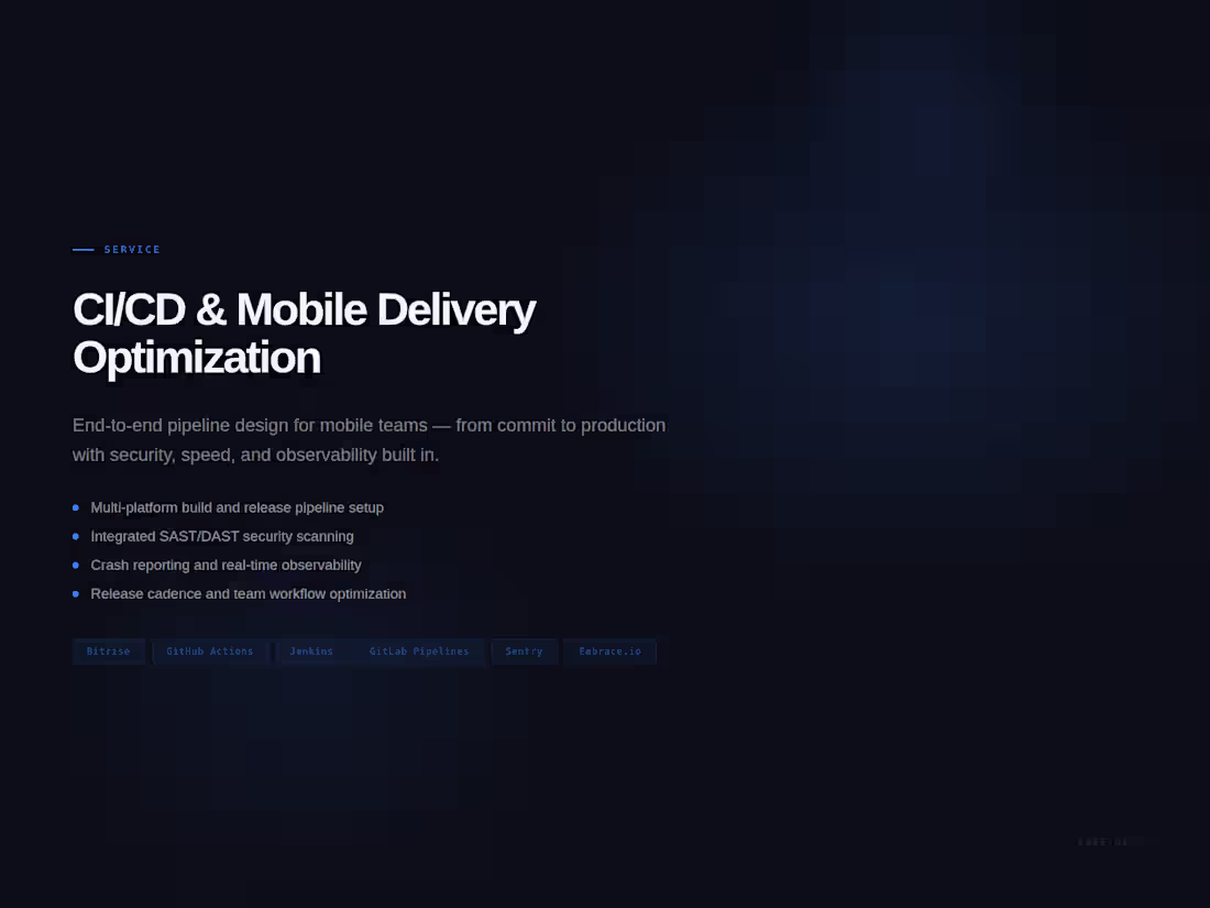 Cover image for CI/CD and Mobile Delivery Optimization