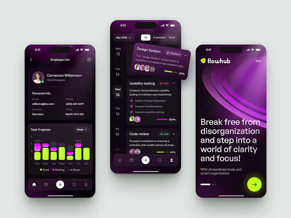 Cover image for UI, UX, Mobile design for SaaS
