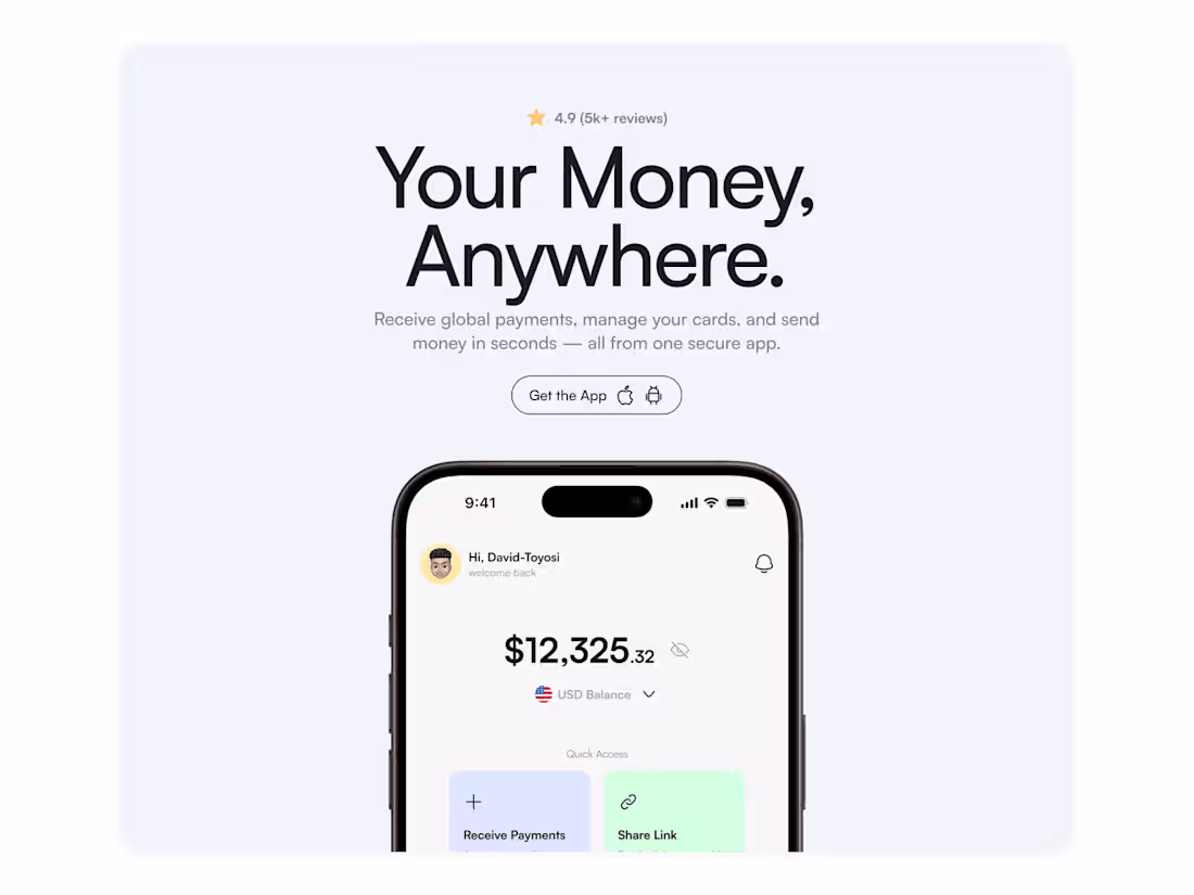 Cover image for Vaulta - Fintech Landing Page Design
