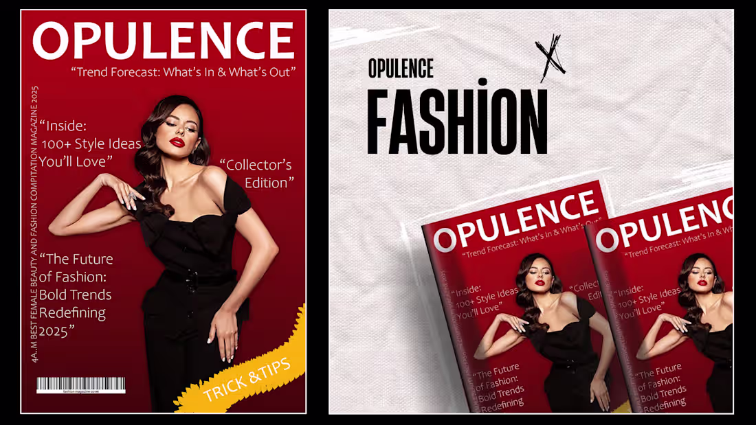 Cover image for Magazine cover design for Opulence,
