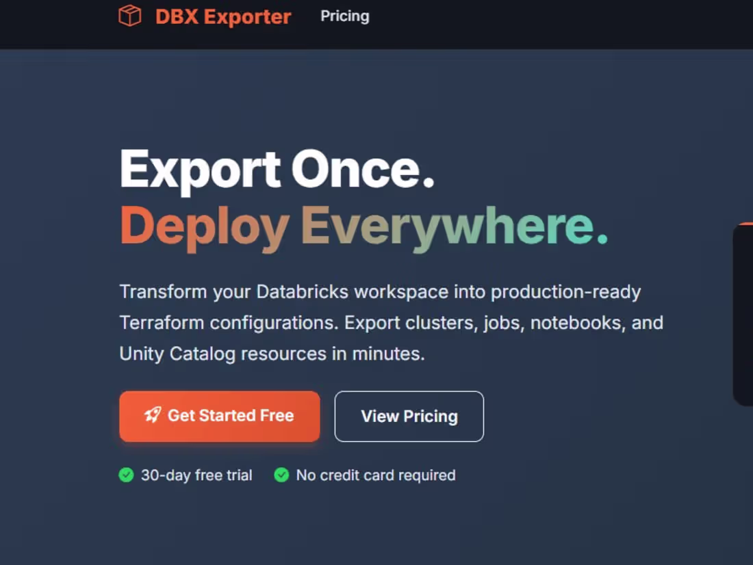Cover image for Databricks to Terraform Export Transformation