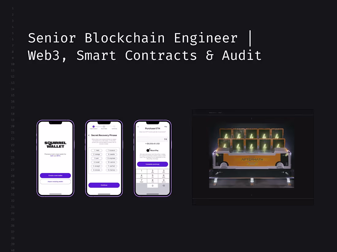 Cover image for Senior Blockchain Engineer | Web3, Smart Contracts & Audits