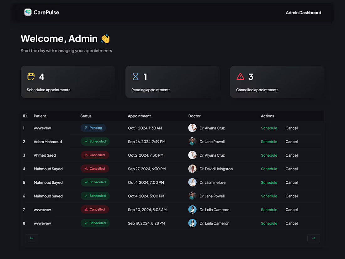 Cover image for Patients Appointments system
by NextJS