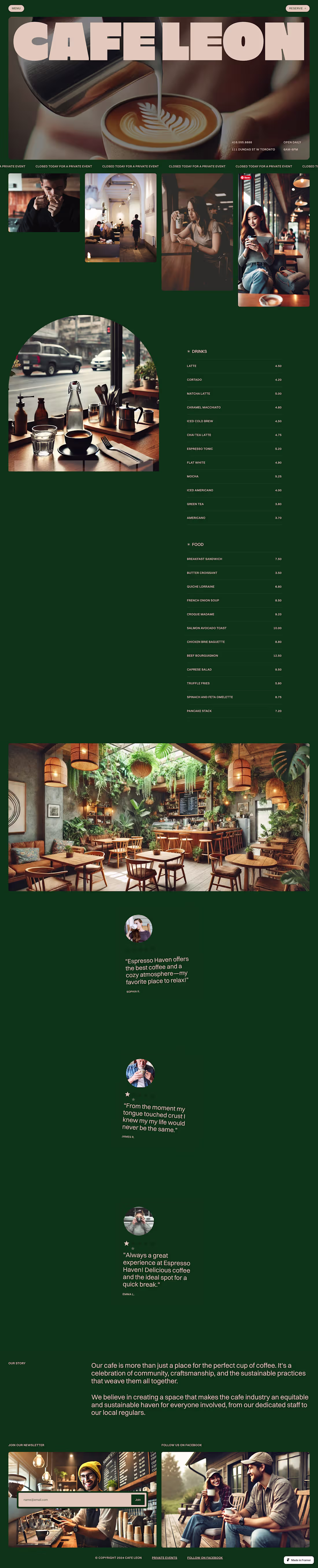 Cover image for Framer Website for Coffee Shops | UI/UX & SEO Optimization