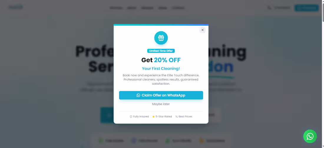 Cover image for Elite Cleaning Touch – London
Designed