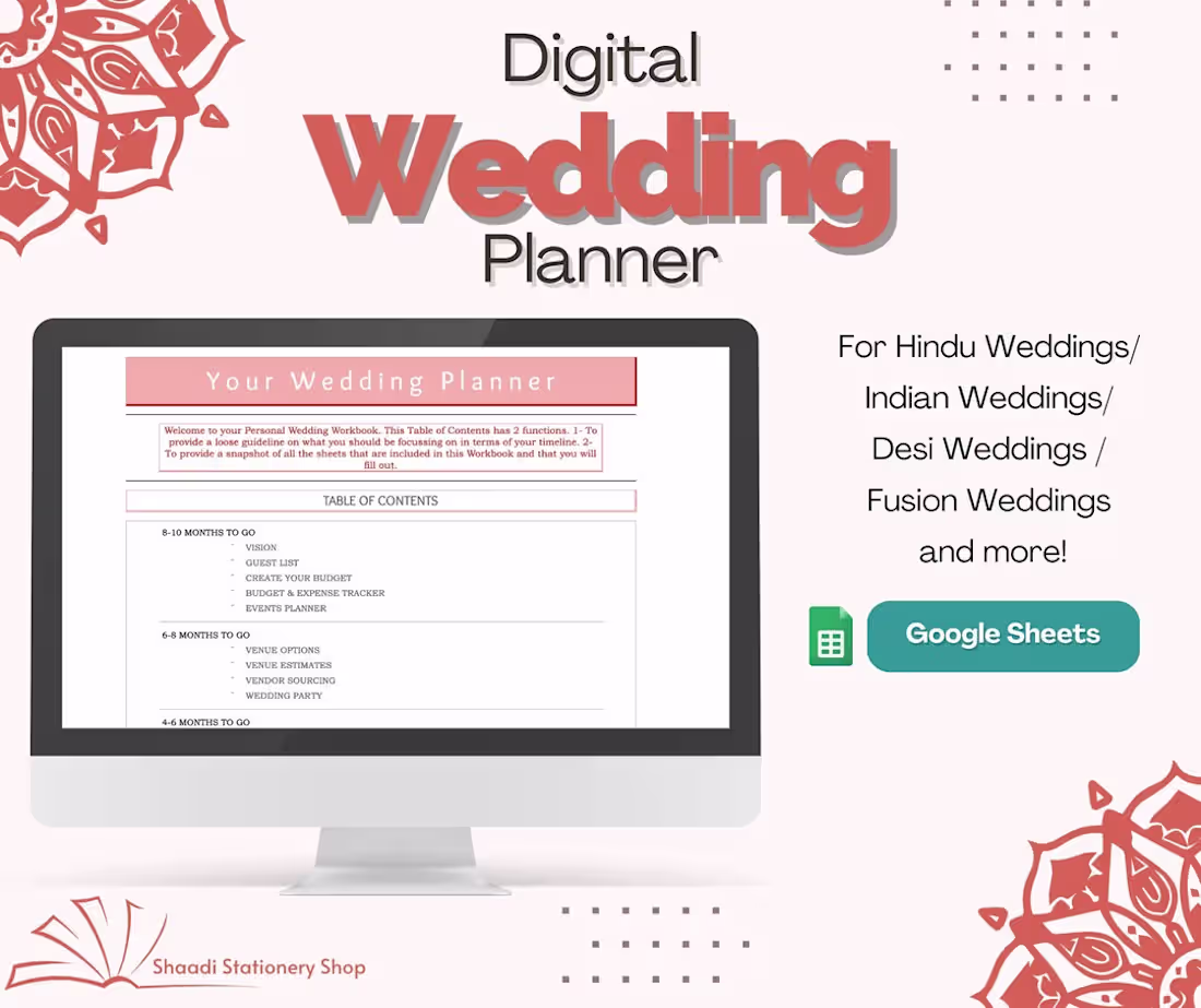 Cover image for Digital Wedding Planner - Simple Wedding Planner for Budget, Gu…