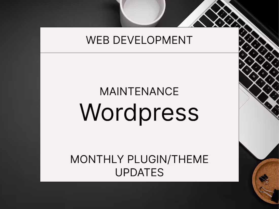 Cover image for Wordpress Maintenance - Monthly Update Service 