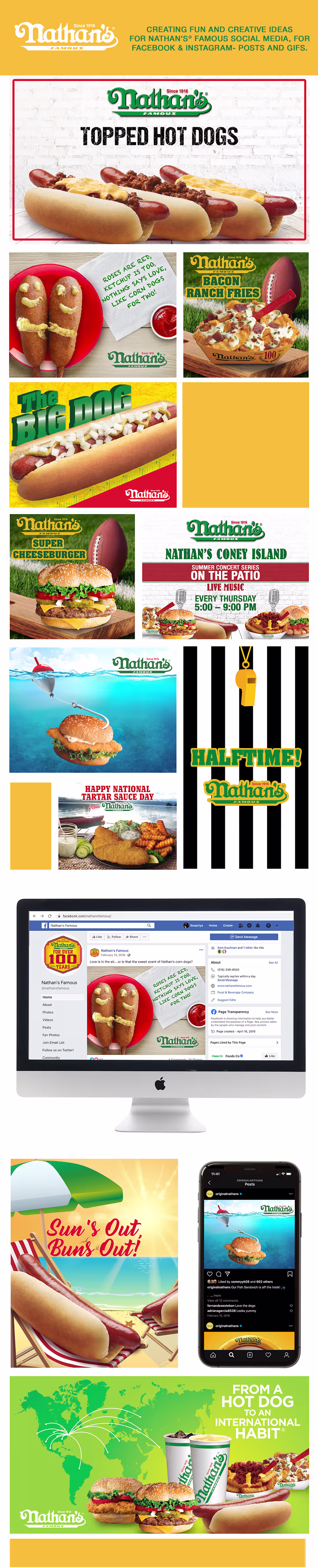 Cover image for Social Media- Nathan's Famous on Behance