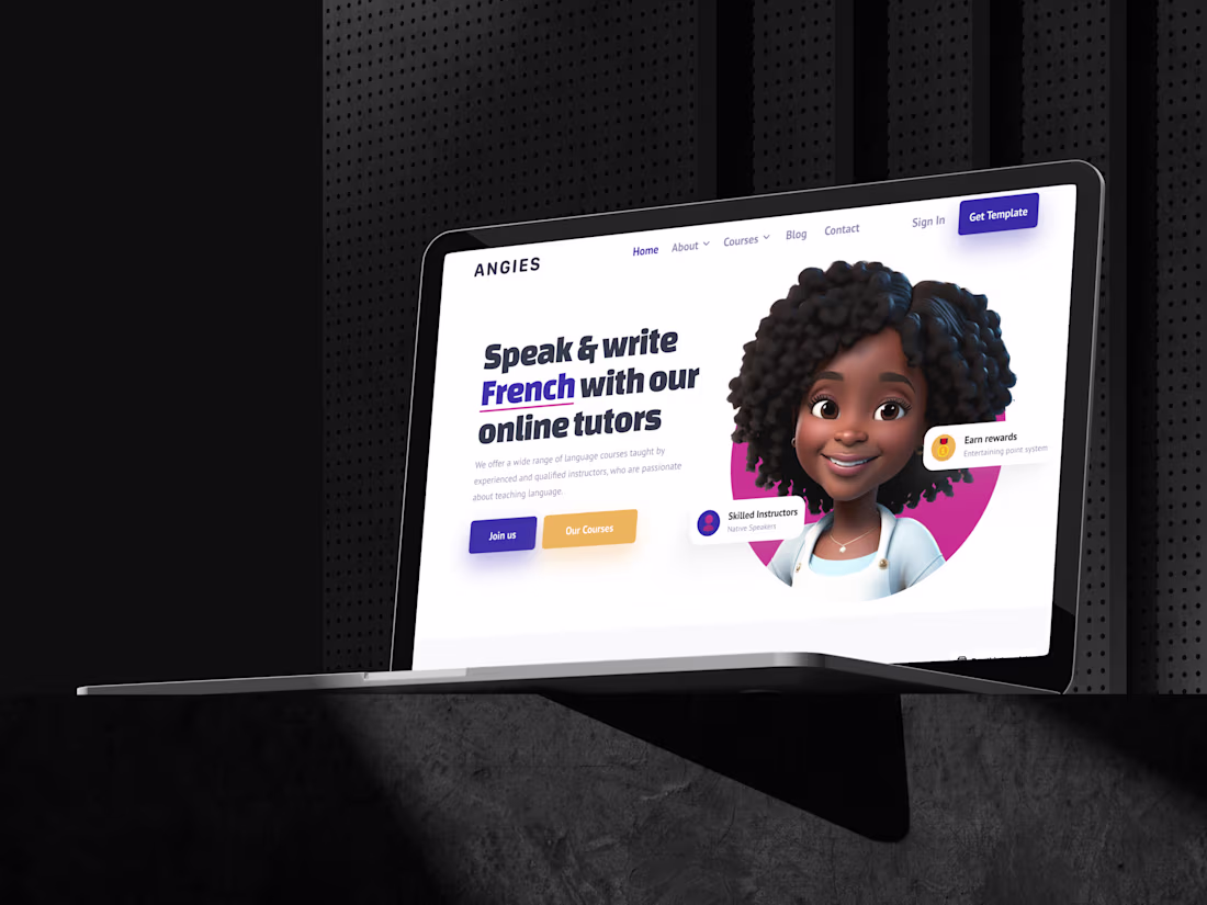 Cover image for Angies Framer Education Template 