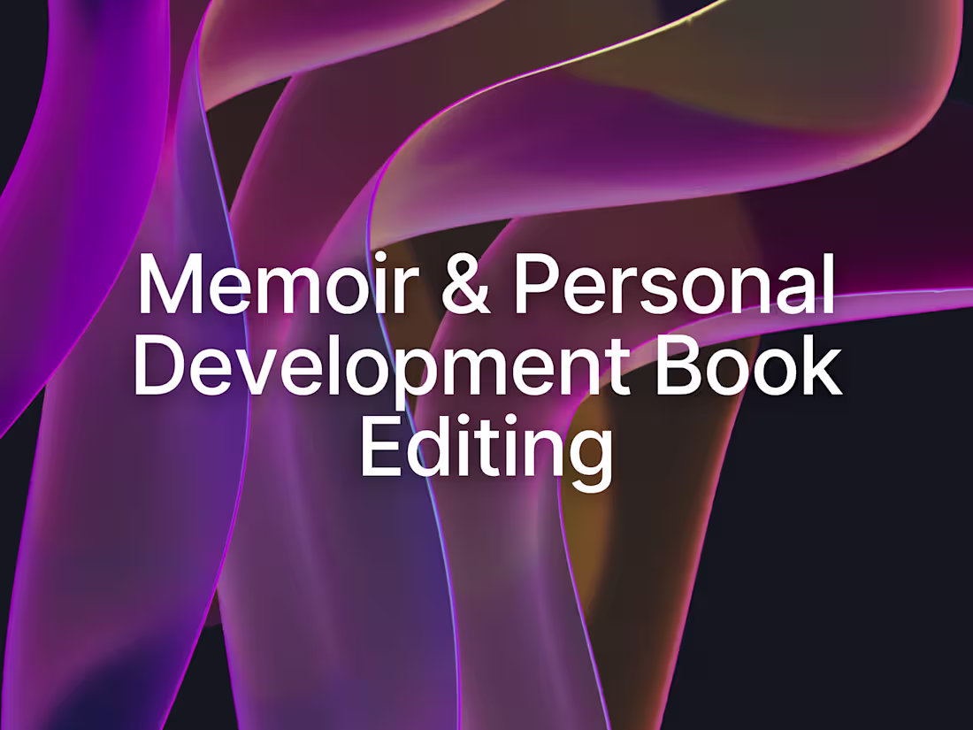Cover image for Memoir & Personal Development Book Editing