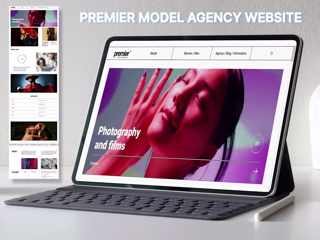 Cover image for Premier Model Agency Website