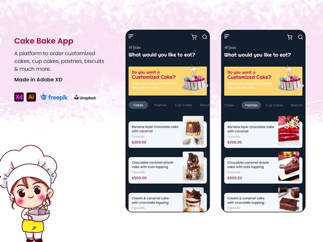 Cover image for Cake Bake App design - Case Study