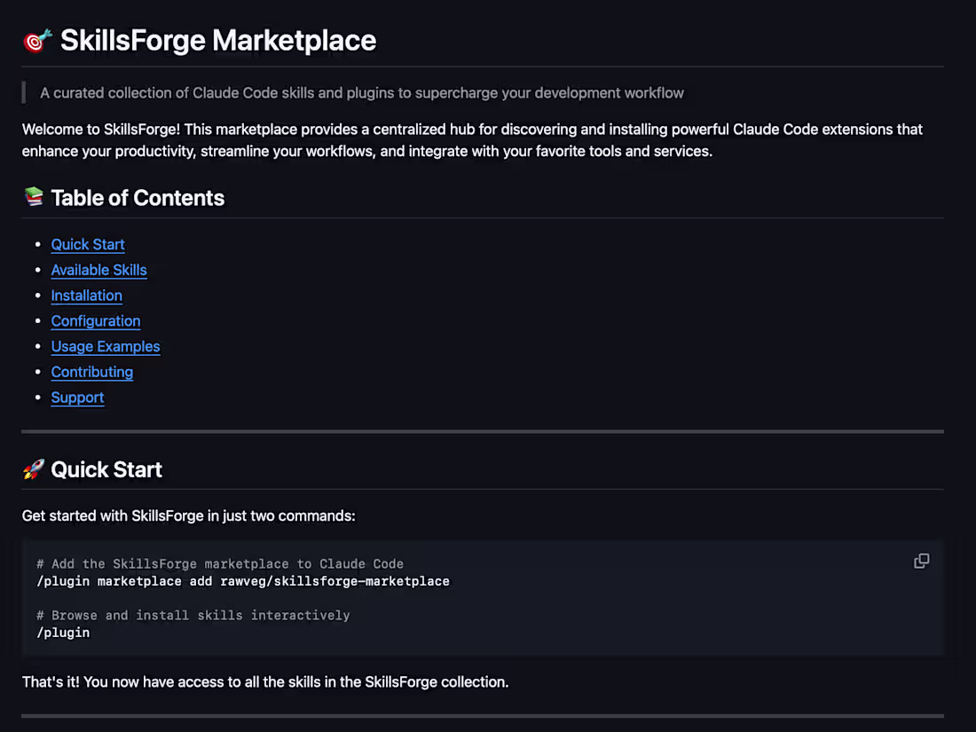 Cover image for SkillsForge Marketplace Development