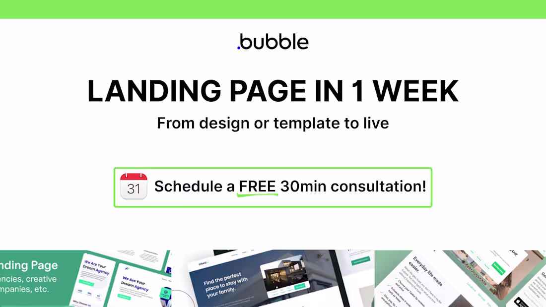 Cover image for Landing page in 1 week