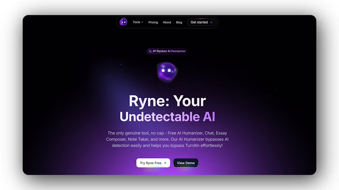 Cover image for Ryne AI – AI-Powered Academic