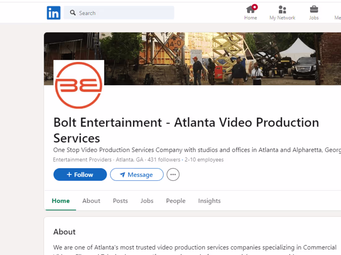 Cover image for LinkedIn Lead Generation for Bolt Entertainment
