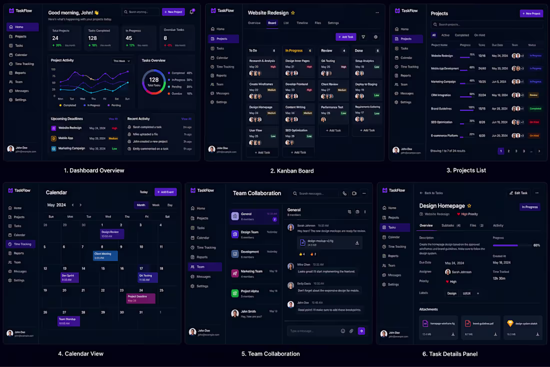 Cover image for TaskFlow Pro is a modern,