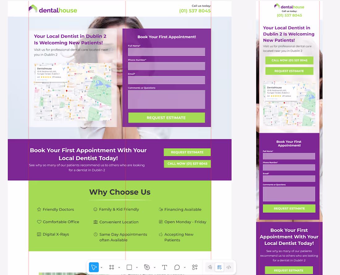 Cover image for 🦷 New Lead Generation Page for a Local Dental Clinic Design...