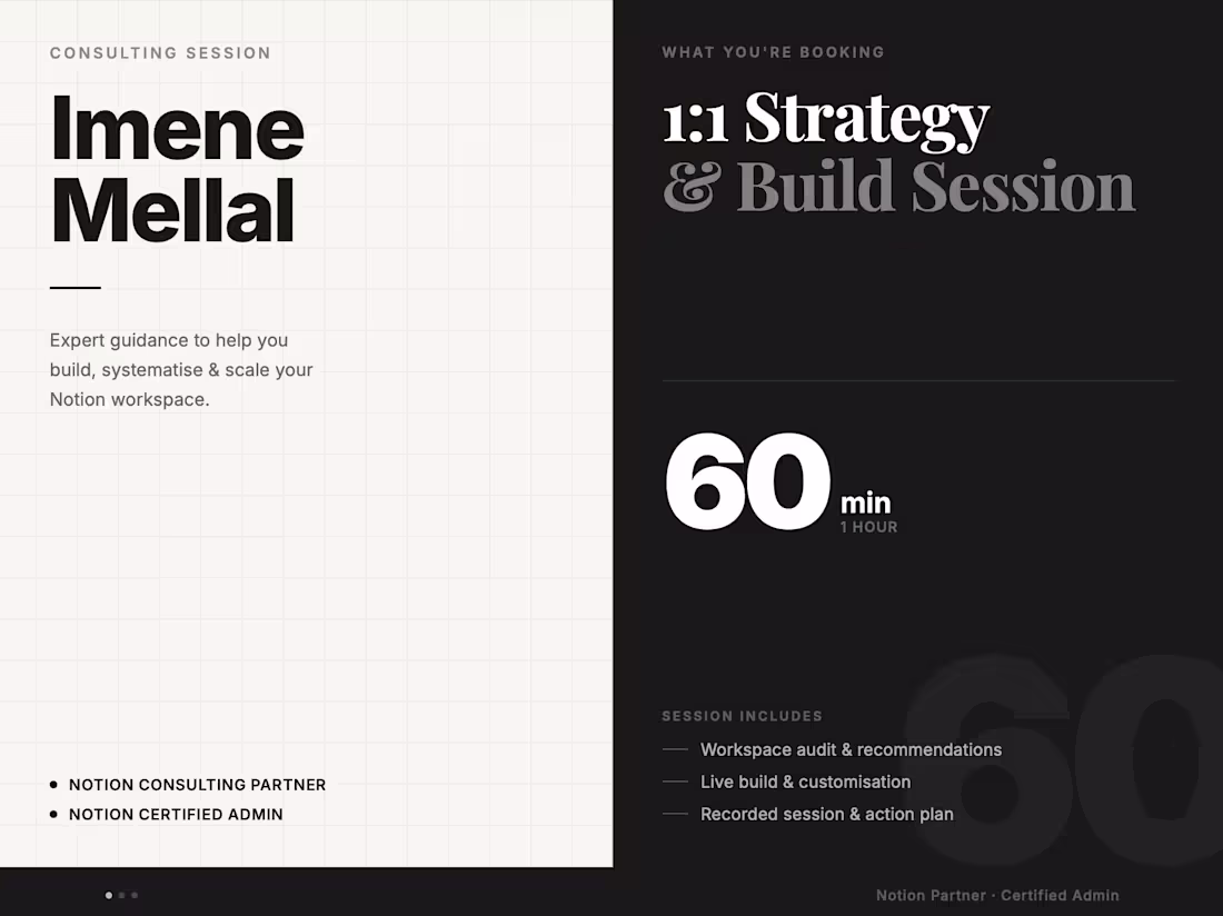 Cover image for 30-Min Notion System Consultation