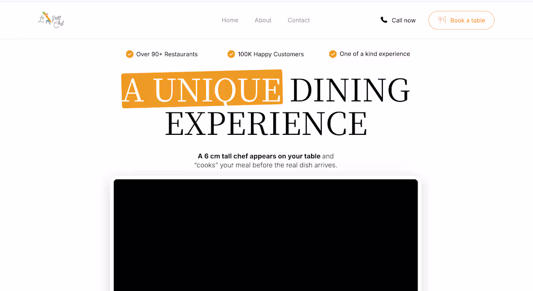 Cover image for Le Petit Chef – A/B Test Landing Pages Restructured and rewr...