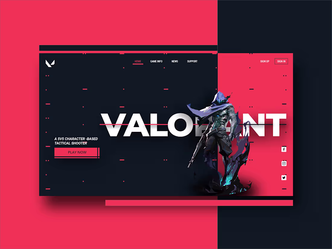Cover image for Valorant home page - Concept Design